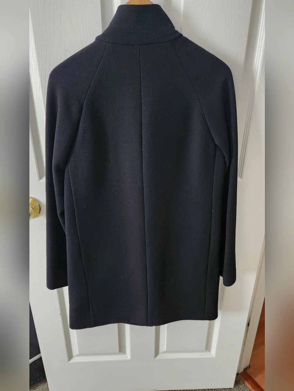 J. Crew Black Double-Breasted Wool Pea Coat - Picture 3 of 6